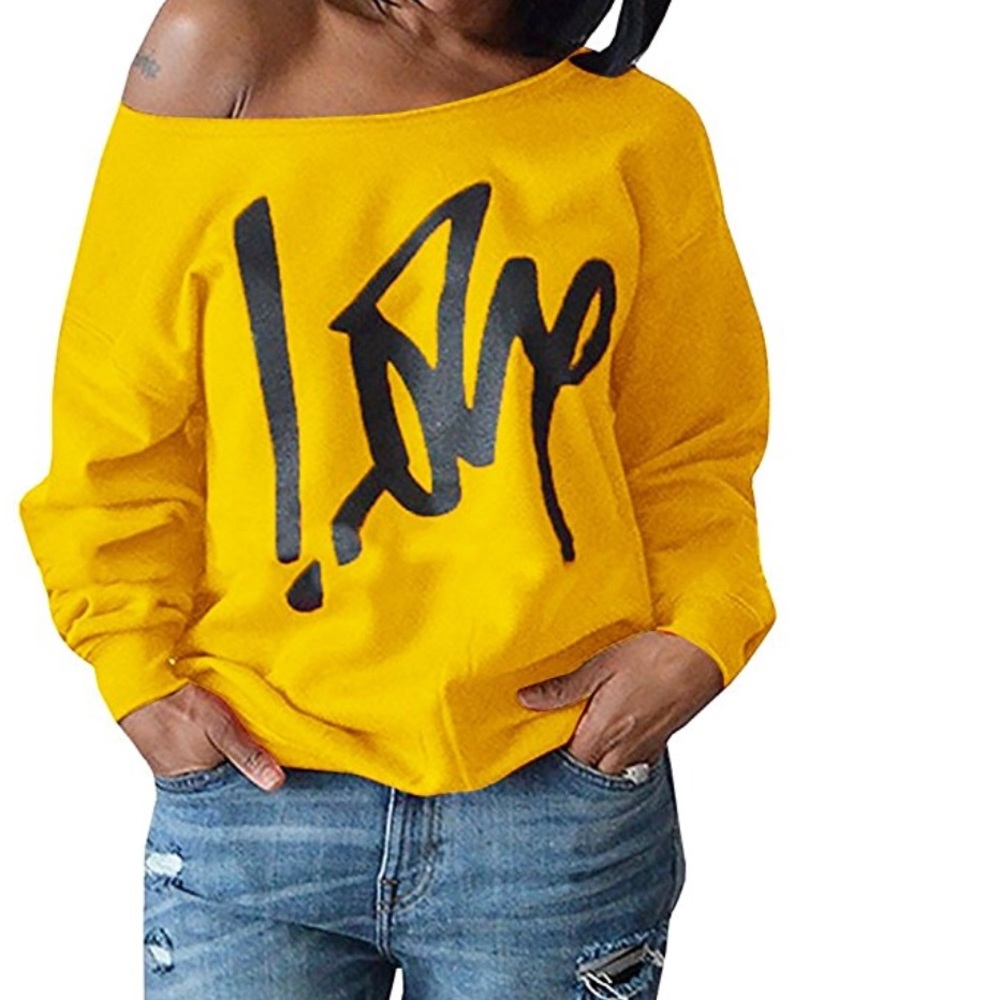 Beautiful women love sweat shirt letters print - Picture 5 of 8